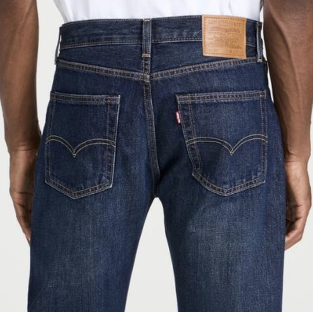 Levi's 555 Relaxed Straight Men's Dark Wash Blue Jeans Size W38 L30
